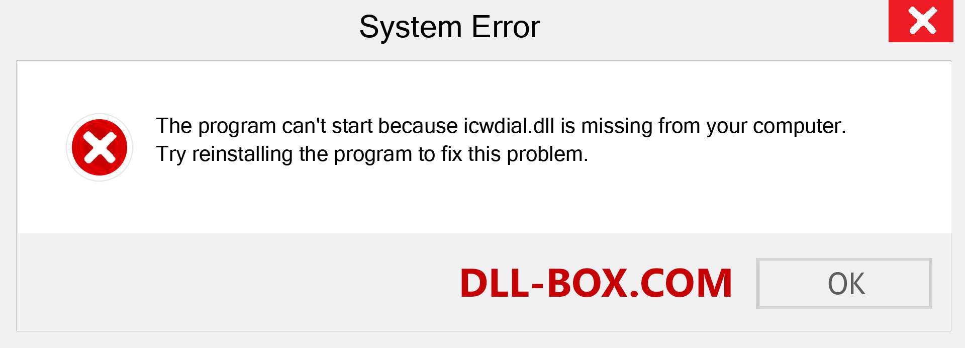  icwdial.dll file is missing?. Download for Windows 7, 8, 10 - Fix  icwdial dll Missing Error on Windows, photos, images