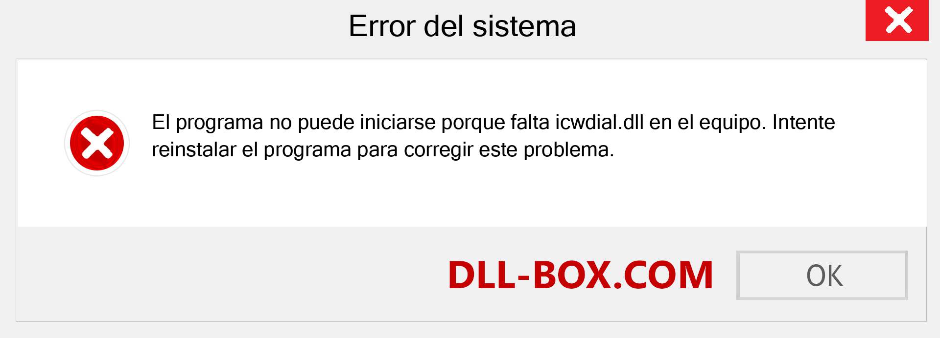 ¿Falta el archivo icwdial.dll ?. Descargar para Windows 7, 8, 10 - Corregir icwdial dll Missing Error en Windows, fotos, imágenes